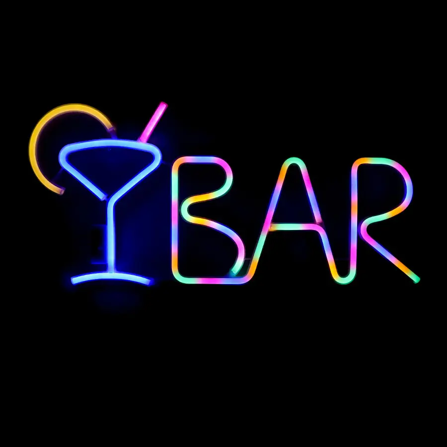 "BAR" Neon Sign Indoor Decoration LED Advertising Neon Lights Creative Design Luminous Neon Lights for home party bar restaurant
