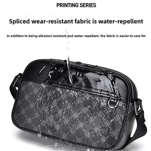 Sac bandoulière homme tendance à motif géométrique en PVC imperméable, <span class=keywords><strong>léger</strong></span> et décontracté <span class=keywords><strong>pour</strong></span> voyage, sac à bandoulière <span class=keywords><strong>pour</strong></span> affaires, <span class=keywords><strong>été</strong></span> 2024 - Product Image 3