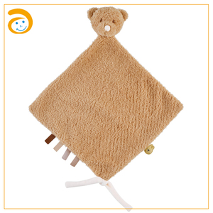 Serviette de dentition pour bébé avec doudou lapin en peluche douce et attache-sucette, jouet apaisant pour le sommeil des nourrissons, cadeau pour nouveau-né - Product Image 3