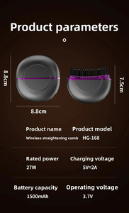 Portable <strong>Hair</strong> <strong>Straightener</strong> Brush with Protective Case <strong>Mini</strong> Heated Straightening Brush for Travel Hot Comb <strong>Straightener</strong> for Women - Product Image 5