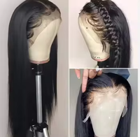Perruque 360 Full Lace en Cheveux Humains, Perruques Brésiliennes en Cheveux Humains Vierges, Perruques Lace Front Pas Chères, Perruques Frontales HD Transparentes pour Femmes Noires