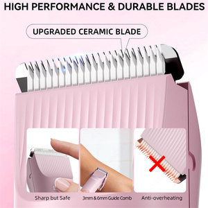 Depiladora Eléctrica 2 en 1 de Doble Cabezal, Mini Depiladora <span class=keywords><strong>para</strong></span> Cuerpo, Zonas Sensibles, <span class=keywords><strong>Vello</strong></span> Facial, Máquina Recortadora <span class=keywords><strong>para</strong></span> Mujeres - Product Image 4