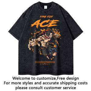 T-shirt stampata in stile Hip Hop retrò con stampa <span class=keywords><strong>Anime</strong></span> traspirante da uomo di moda promozionale di migliore qualità - Product Image 2