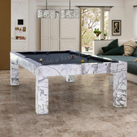 Table de billard moderne de luxe en bois massif de 6 pieds et 9 pieds avec poche en cuir fantaisie et coussin en ardoise Design à neuf boules en marbre