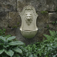 Tête de lion en résine de luxe faite à la main, style Art Déco, murale, pour mariage, extérieur, durable, personnalisable, facile à déplacer et à nettoyer, pour jardin
