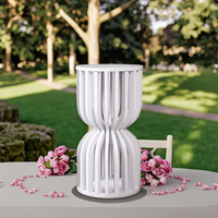 Nouvelle décoration de mariage populaire, table à gâteau blanche, socle rond en acrylique, cylindre