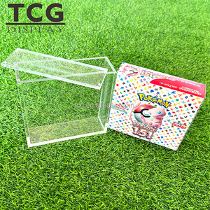 TCG Protecteur Acrylique <span class=keywords><strong>Shining</strong></span> Fates Xy Evolutions Cartes Grande Boîte Couvercle Magnétique Transparent Acrylique Pokemon Booster Boîte Vitrine - Product Image 2