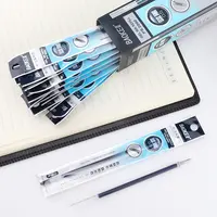 프로모션 가격 고품질 개별 팩 사무실 볼펜 리필 방수 잉크 진한 파란색 0.5mm 젤 펜 리필