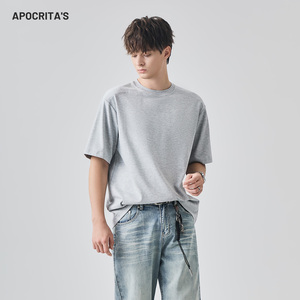 T-<span class=keywords><strong>shirt</strong></span> à manches courtes pour <span class=keywords><strong>homme</strong></span> APO – Haut de gamme, rafraîchissant, respirant, polyvalent, couleur unie, coupe ample, décontracté, <span class=keywords><strong>sous</strong></span>-vêtement d'été - Product Image 2
