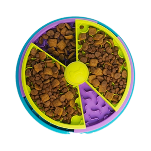 स्टाइलिश ठोस पैटर्न प्लास्टिक कुत्ते फीडर विरोधी पर्ची गोल आकार पर्यावरण के अनुकूल जलरोधक उपचार वितरण कटोरे - Product Image 5