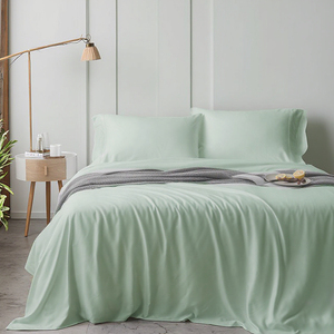 Hữu Cơ Tre Tấm Chất Lượng Cao Bền Vững Thoáng Khí Oeko Tre Tấm Ga Giường In Nhà Lụa Tre Bộ Đồ Giường Tấm - Product Image 1