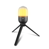 Lampe de camping rechargeable 250 lumens IPX4 avec crochet portable compatible avec un trépied pour le camping