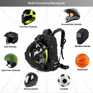 Mochila <span class=keywords><strong>para</strong></span> casco de motocicleta Unisex cierre de cremallera Oxford de gran capacidad <span class=keywords><strong>para</strong></span> almacenamiento de equipaje de baloncesto mochila multifuncional - Product Image 6
