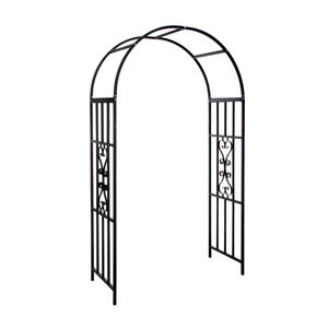 Arche de roses avec portail en fer thermolaqué, décoration de porte, treillis, <span class=keywords><strong>grille</strong></span>, aide à la grimpée <span class=keywords><strong>pour</strong></span> les roses, plantes, support de fleurs - Product Image 1