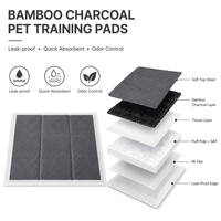 Protège-matelas jetables en charbon de bambou PE pour l'apprentissage de la propreté, avec neutralisation des odeurs, écologiques, imperméables et anti-fuites