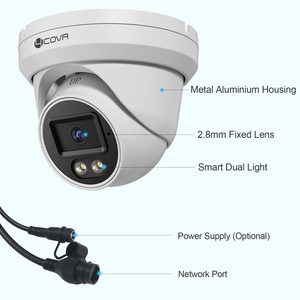 Caméra de sécurité IP PoE AI 4COVR 5Mp Mini Turret avec détection humaine, microphone intégré, audio, lumière hybride, vision nocturne couleur, visualisation via application - Product Image 6