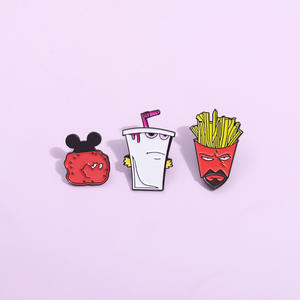 Kok patates kızartması ekmek gıda serisi broş oynak tarzı Metal rozeti giyim dekor özel döküm hatıra ipek eşarp toka - Product Image 2