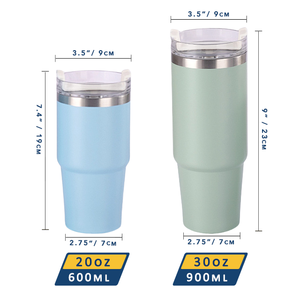 Bouteille d'eau isotherme en acier inoxydable moderne et réutilisable de 20 oz, 30 oz, 600 ml, 900 ml, gobelet à café de voyage - Product Image 2