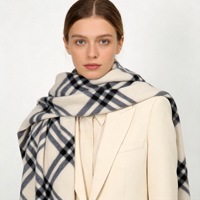 Écharpe classique en jacquard à carreaux 70*180cm, double face, châle de mode pour femme, écharpe douce coupe-vent pour l'hiver, Bufanda a Cuadros