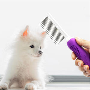 Kudi Branded Plastic Handvat Lange Korte Tanden Huisdier Schoonmaken Kam Voor Honden En Katten - Product Image 2