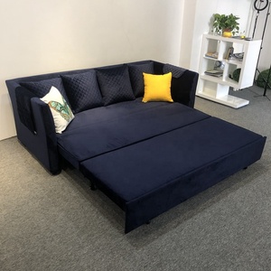 Velour Futon Màu Tím Sofabed Velvet Sleeper Sofa Giường Couch Tufted Chesterfield Đương Đại Elegance Sofabed - Product Image 3