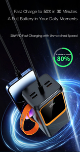 แบตสำรอง<span class=keywords><strong>50000</strong></span> mAh TYPE-C ชาร์จแบบพกพา22.5W พาวเวอร์แบงค์ LED แบบพกพา<span class=keywords><strong>50000</strong></span> MAH ความจุสูง PD 22.5W - Product Image 6