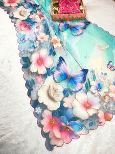 Sari Moderno de Georgette con Bordado a Mano de Ritu Fashion, de Secado Rápido, para Graduación, Playa y Ocasiones Casuales (Todas las Temporadas) - Product Image 5