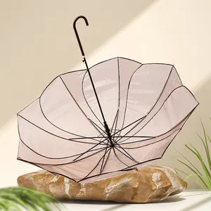 New Design Straight Promotion Full Transparent Umbrellas Princess,Umbrellas Clear Umbrellas Promotion/