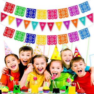 Guirnalda Decorativa <span class=keywords><strong>de</strong></span> Poliéster No Tejido con Diseño del Día <span class=keywords><strong>de</strong></span> <span class=keywords><strong>Muertos</strong></span> Mexicano, Bandera Triangular Pequeña para Fiestas - Product Image 1