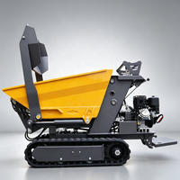 Prix d'usine Mini-dumper compact sur chenilles auto-chargeur de 1 tonne avec pompe hydraulique et transporteur électrique à chenilles haute efficacité