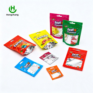 Ventes en gros de sachets en plastique Mylar personnalisés avec logo imprimé, 3,5 g, 17 g, 28 g, sachets debout avec fermeture éclair, sachets alimentaires en Mylar avec fenêtre - Product Image 2