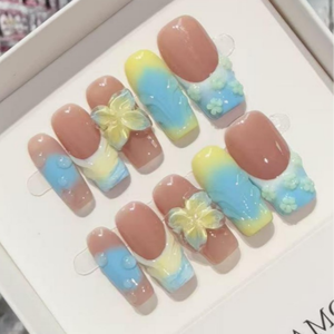 <span class=keywords><strong>Uñas</strong></span> Postizas <span class=keywords><strong>de</strong></span> Lujo Hechas a Mano, Forma Cuadrada Mediana, Estilo Y2K, para Fiesta, <span class=keywords><strong>Uñas</strong></span> Artificiales Personalizadas, Venta al Por Mayor - Product Image 5
