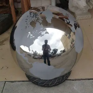 Große Metallkugeln Edelstahl Globe Sphere mit Weltkarte