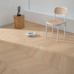 Plancher en <span class=keywords><strong>bois</strong></span> d'ingénierie en chêne d'Amérique du Nord brossé naturellement, motif « grandes feuilles », pour parquet géométrique et revêtements de sol artistiques - Product Image 1