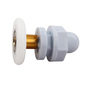 Roulette de porte de douche Juwoya, roue à bord métallique pour porte en verre courbé, accessoire - Product Image 3