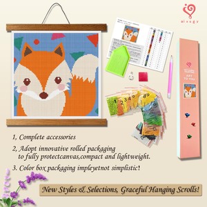 Kit de peinture diamant 5D à motif animal irrégulier, pour la décoration murale de la maison, peintures diamant faites à la main pour la maison - Product Image 5