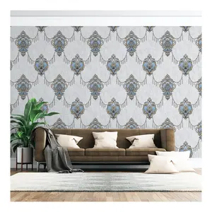 1.06m nuovo Design rivestimento murale con glitter PVC vinile carta da parati damascata rotoli carta da parati cina produttore di carta da parati a buon mercato