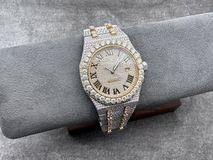 定制超品质爱彼钻石腕表罗马系列 41 毫米 3120 机芯双色金 VVS 全钻冰晶莫桑石腕表 - Product Image 5