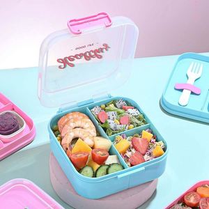 New Flip-Top <b>Microwave</b>-Safe Compartmentalized Lunch Box with Cutlery Student Portable Stripes Design for Cafeteria & Office Use - Product Image 3