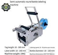 JIAHE--MT-50 étiquettes auto-adhésives de petites bouteilles rondes en verre, étiqueteuse de bureau semi-automatique avec codage