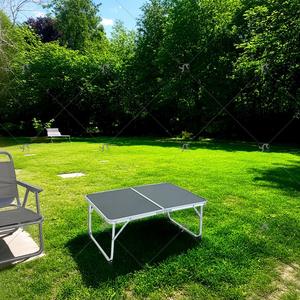 طاولة نزهة محمولة صغيرة قابلة للطي من الألومنيوم سهلة الحمل للاستخدام في الحدائق والساحات - Product Image 5