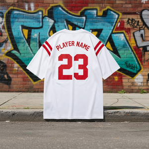 <span class=keywords><strong>T</strong></span>-<span class=keywords><strong>shirt</strong></span> en maille jersey surdimensionné <span class=keywords><strong>personnalisé</strong></span>, style streetwear Y2K, impression par sublimation, coupe ample, tee-<span class=keywords><strong>shirt</strong></span> sport vintage - Product Image 3