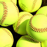 Ballons de baseball souples en cuir de 12 pouces avec logo personnalisé, coutures de haute qualité, couleur unie, durables et légers