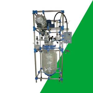 Réacteur en verre de distillation sous vide 20L avec récepteur et piège à froid-Système de récupération du solvant - Product Image 2