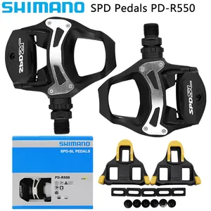 Pedales <span class=keywords><strong>SHIMANO</strong></span> SL PD-<span class=keywords><strong>R550</strong></span> Autoblocantes con Juego de Placas SH11, Piezas Originales para Bicicleta de Carretera - Product Image 1