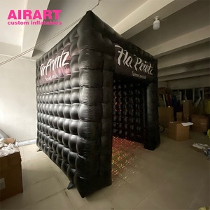 Cabine photo gonflable noire pour la décoration d'événements. Cabine photo gonflable personnalisée pour l'affichage lors d'événements commerciaux - Product Image 3