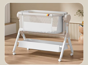 Cuna Eléctrica Multifuncional de Metal para Bebé, Cuna 3 en 1, Cama de Viaje, Cama Transpirable con Red, Cuna Mecedora - Product Image 6