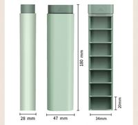 JH Medibox Ht003 OEM Mini Boîte à Pilules Portable de Voyage, Organisateur de Rangement pour Vitamines et Médicaments, 7 Jours, 6 Compartiments, pour Médicaments en Comprimés et Médicaments en Gélules