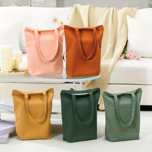 Sac fourre-tout en toile de coton avec logo personnalisé, sac de courses réutilisable, bandoulière, sac cadeau, sac d'épicerie, sac de voyage - Product Image 6