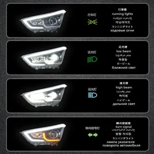 TYPY 12V New Car Headlights for IX25 2015-2019 LED Lamps Daytime Running <b>Lights</b> Dynamic Turn Signals <b>Accessories</b> - Product Image 2